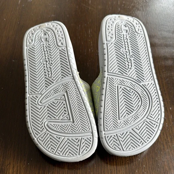 Champion Gray and Green Slide Sandals with Cushioned Footbed - Picture 6 of 6